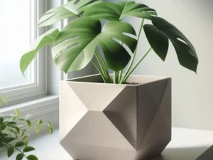 Modern Ribbed Square Planter