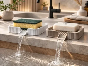 self draining sponge & soap holder for sink​