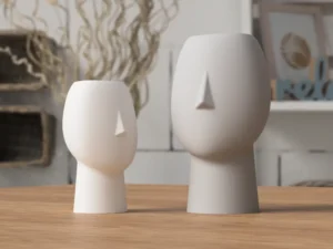 Modern Face Vase - Stylish Home Decor Accent