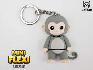 Mini Punch Baby Monkey Toy - Cute Articulated Keychain