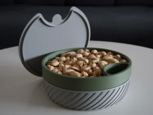 Pistachio Bowl with Chute & Lid | Snack Smart